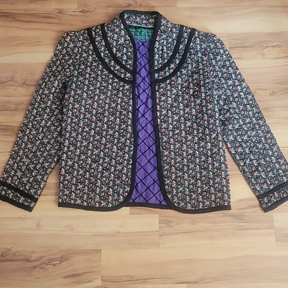 Vintage 70s Quilted Jacket M - Picture 3 of 9